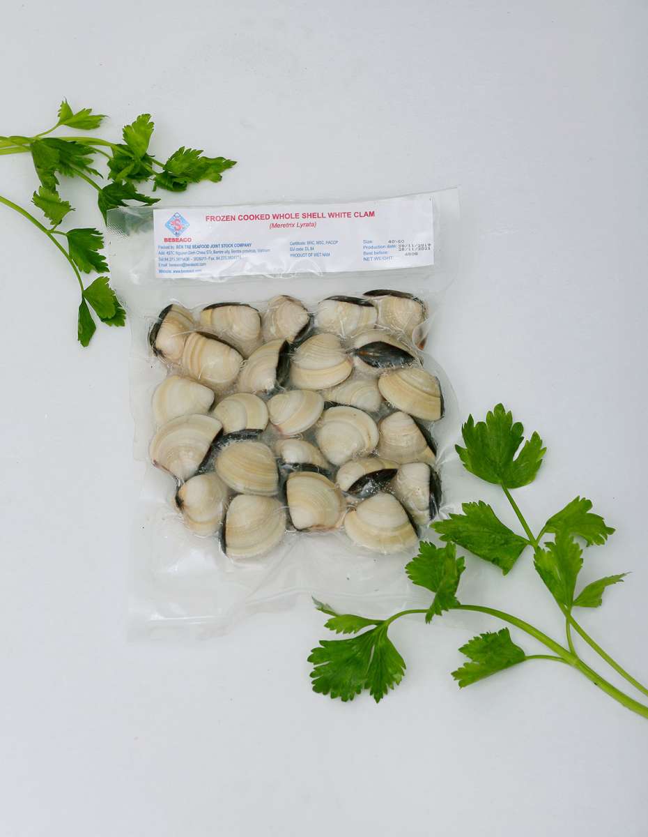 nghêu nguyên con hấp đông lạnh