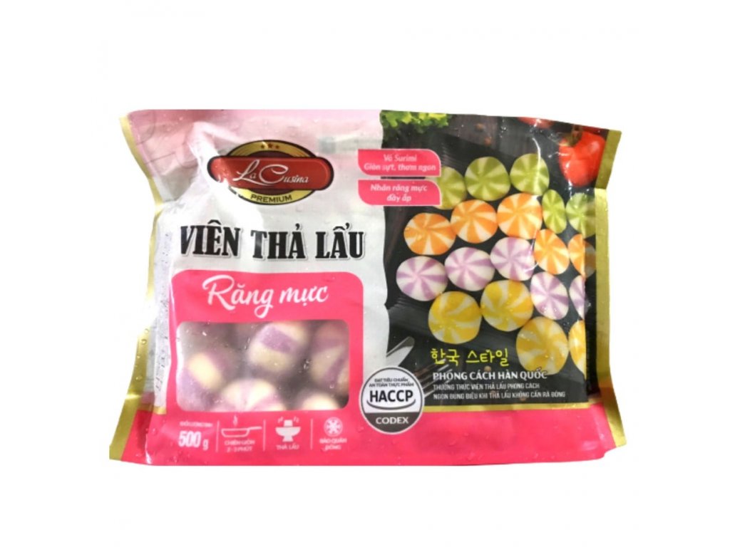 Bánh bao răng mực thả lẩu - Gói 500gr