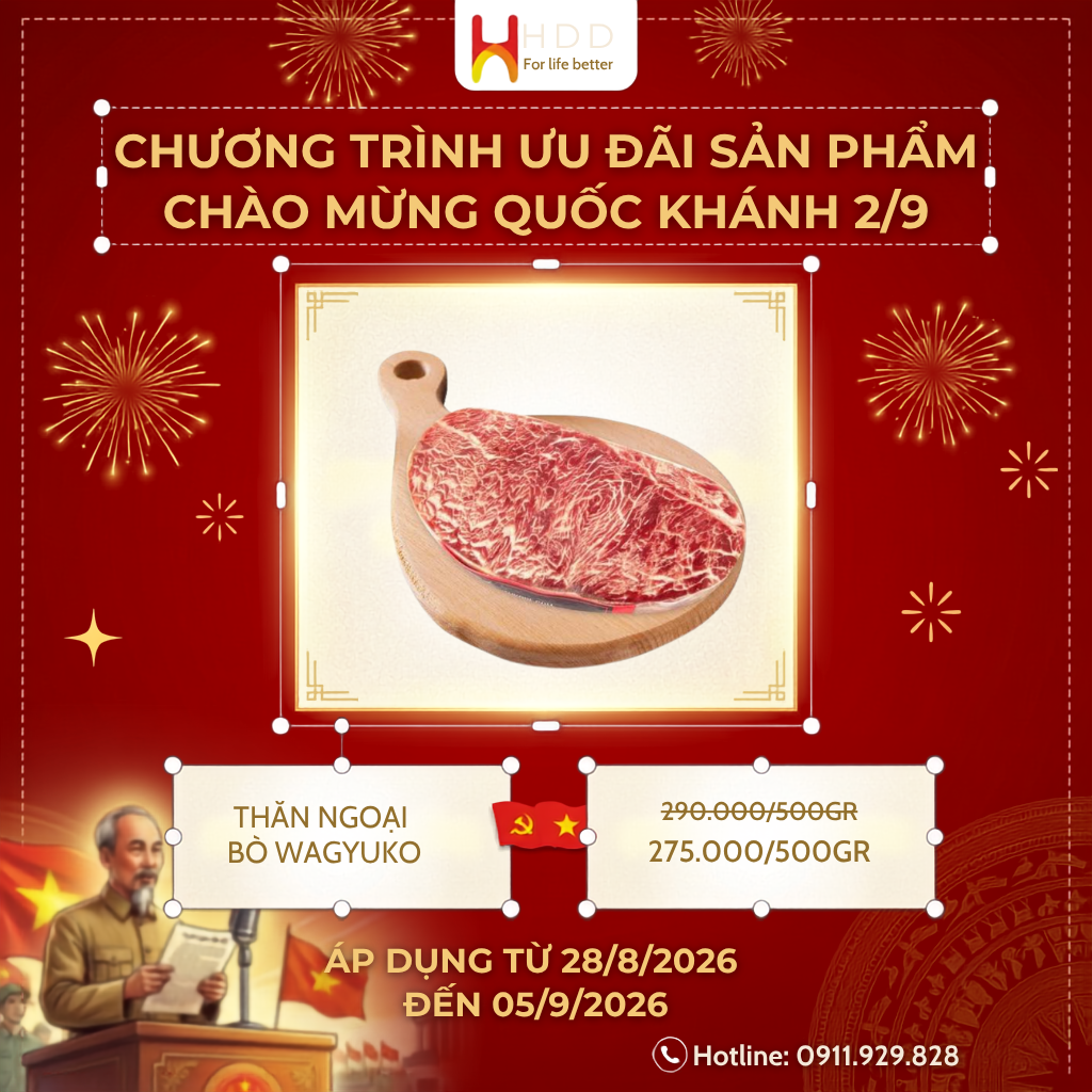Thăn ngoại bò WagyuKo vân mỡ đẹp mắt ưu đãi 2/9