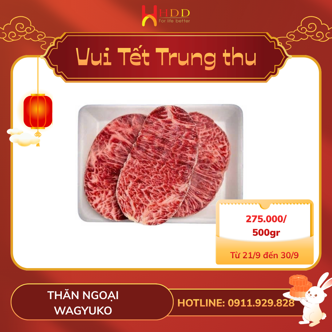 Thăn ngoại Wagyuko ưu đãi 275.000 đồng mỗi 500 gram