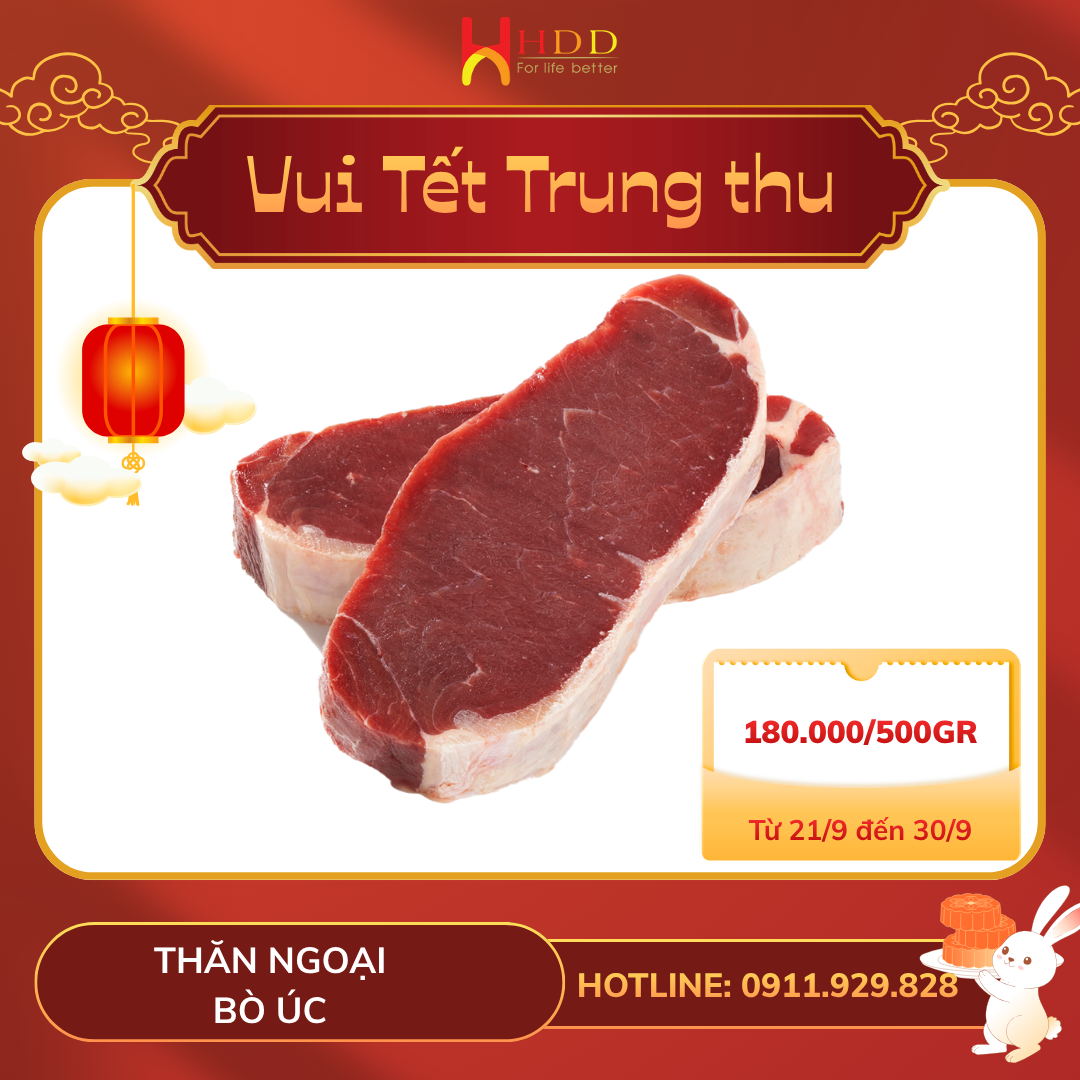 Thăn ngoại bò Úc ưu đãi 180.000 đồng mỗi 500 gram