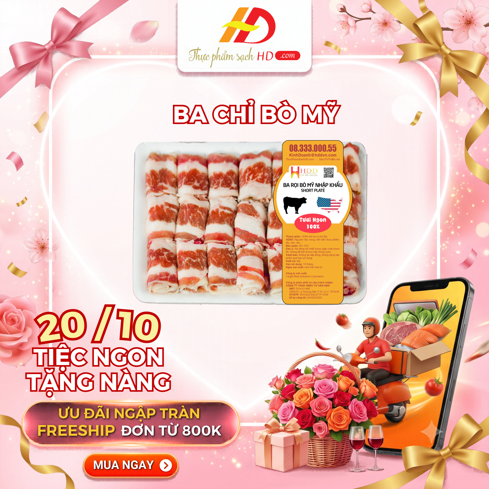 Ba rọi bò Mỹ nhập khẩu Short Plate