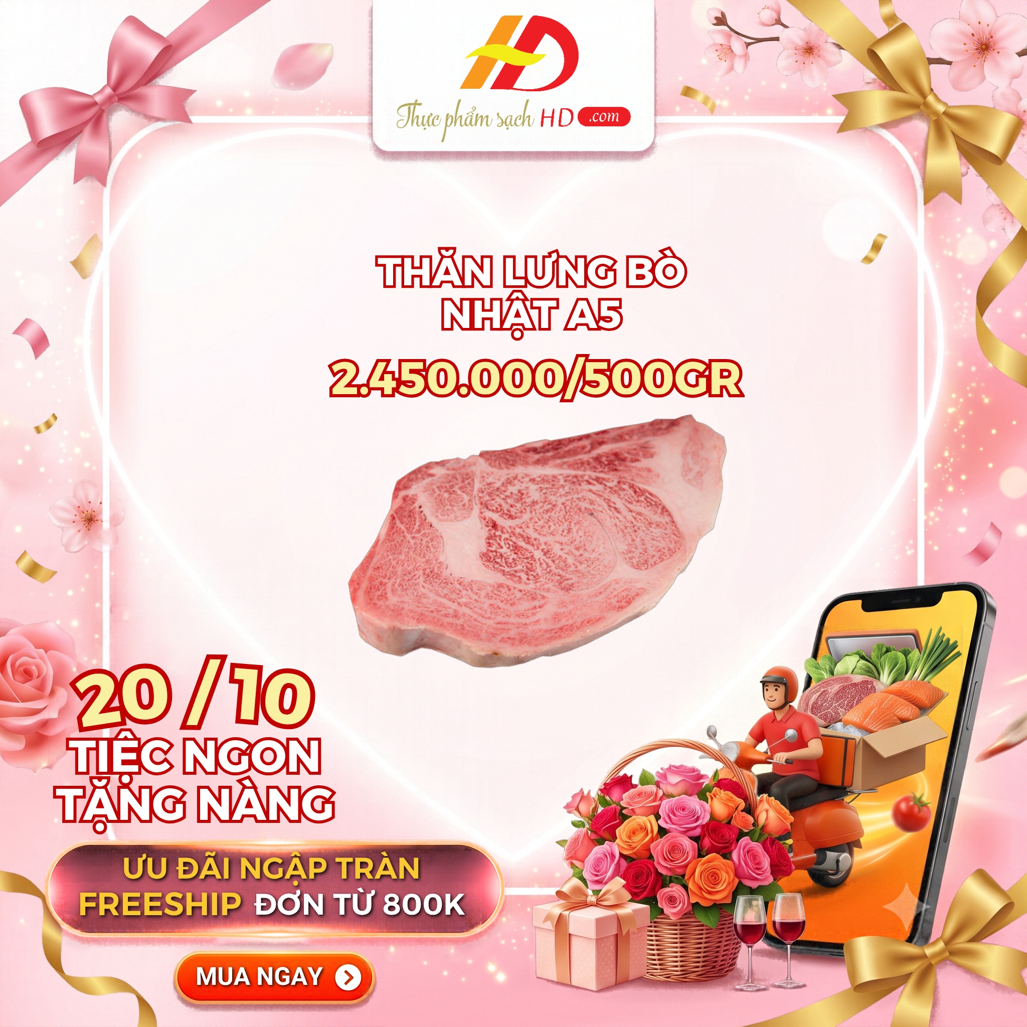 Thăn lưng bò Nhật A5